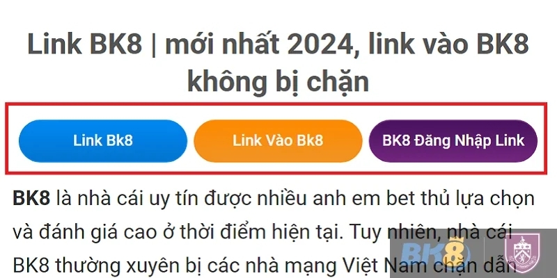 Đăng nhập BK8 – Link đăng nhập trang chủ BK8 không chặn 2024